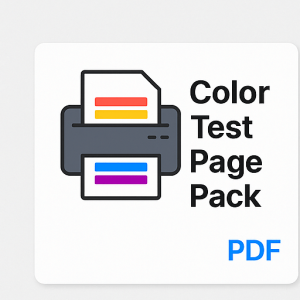 Color Test Page Pack (PDF)
